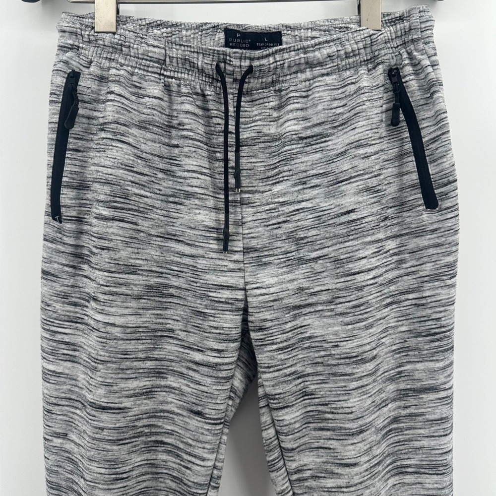 PUBLIC RECORD Mens‎ Light Gray Heathered Standard Fit Jogger Sweatpants Size L - Picture 10 of 15